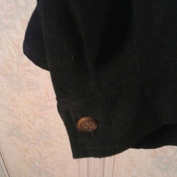 *WHITE STAG BLACK SOFT VELVET LONG SLEEVE SHIRT - Picture 6 of 6